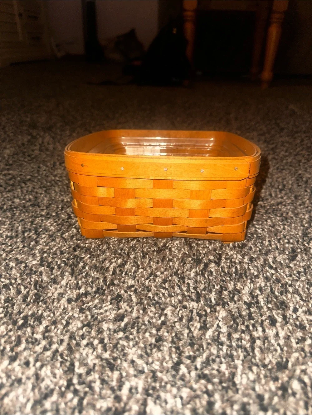 Longaberger Orange Square Woven Basket